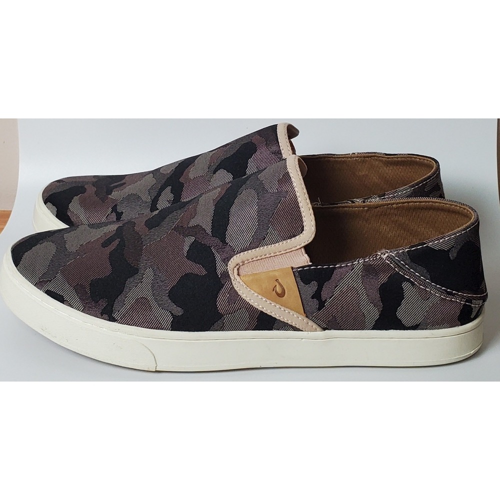FLAW Olukai Pehuea Pa'i Camo Ocean Inspired‎ Slip On Sneaker Soft Pink Womens 11